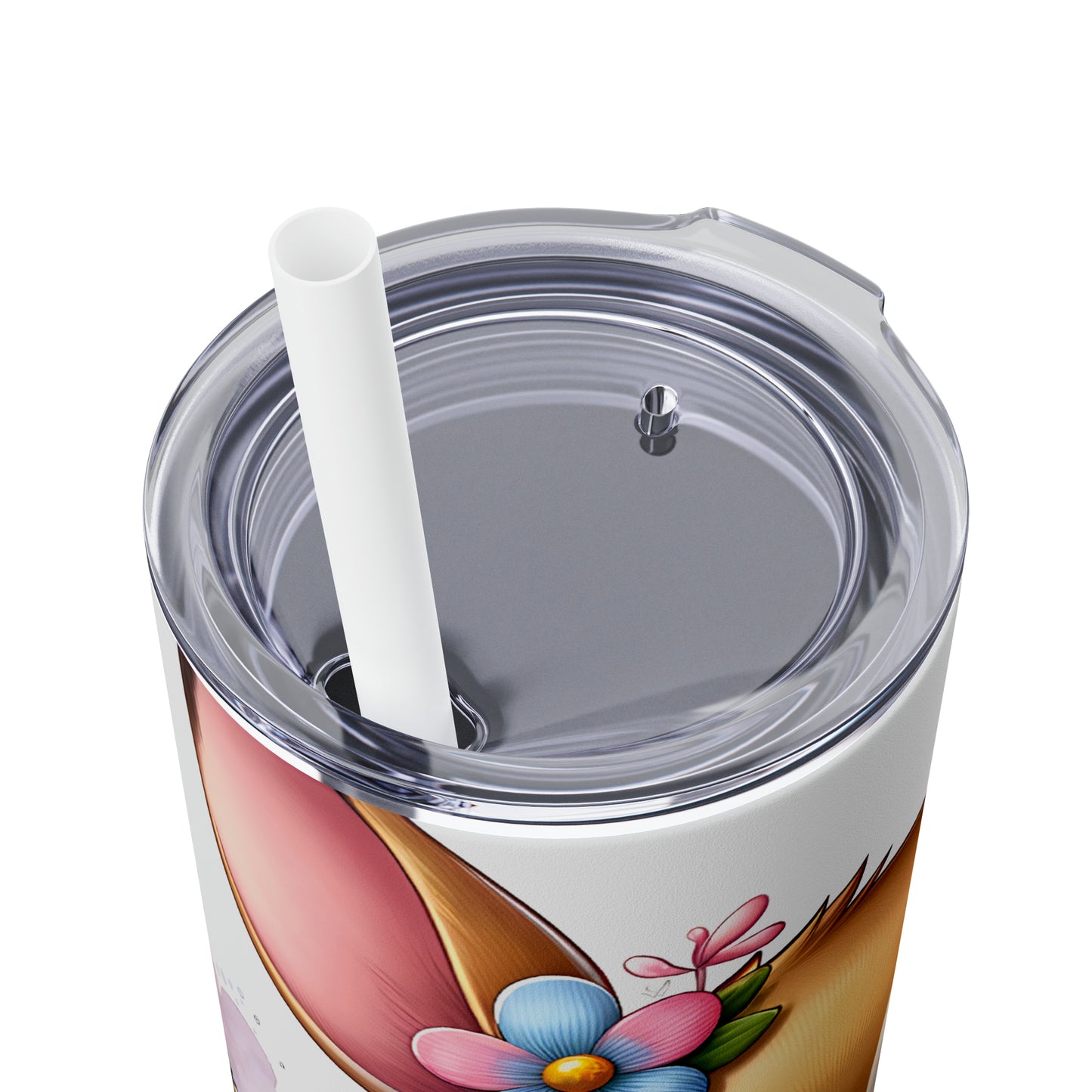 Skinny Tumbler with Straw, 20oz, Easter, Baby Deer, awd-1269