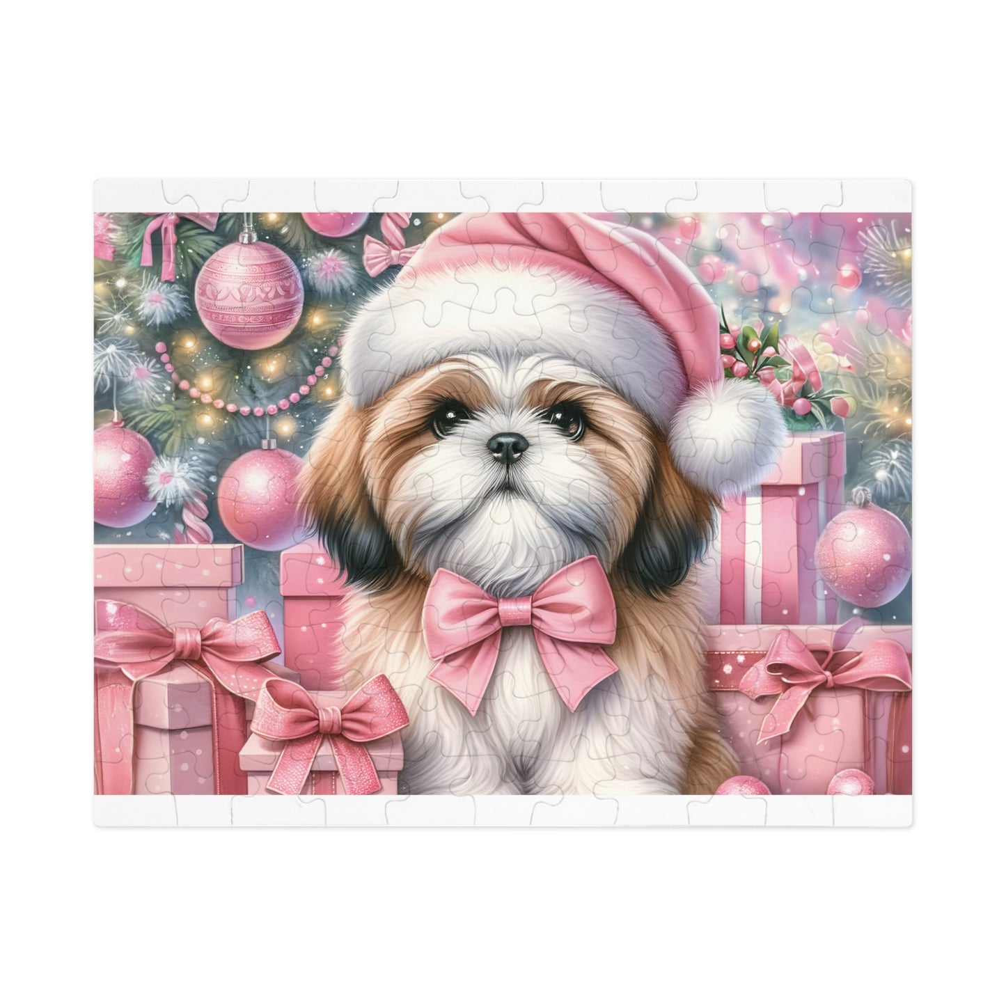 Jigsaw Puzzle, Christmas, Shiatzu, Personalised/Non-Personalised (30, 110, 252, 500,1000-Piece)