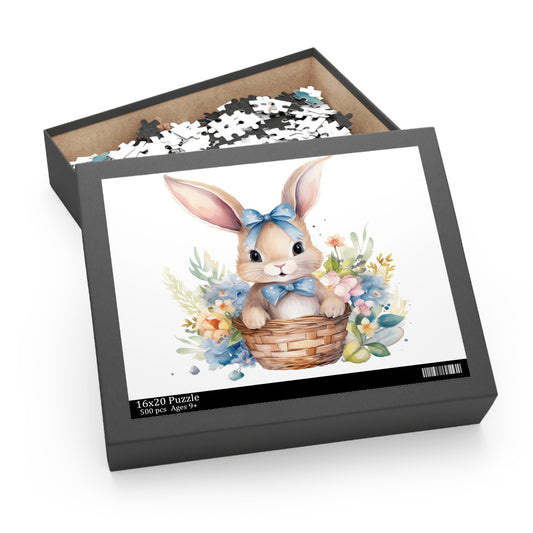 Personalised/Non-Personalised Puzzle, Easter Bunny (120, 252, 500-Piece)