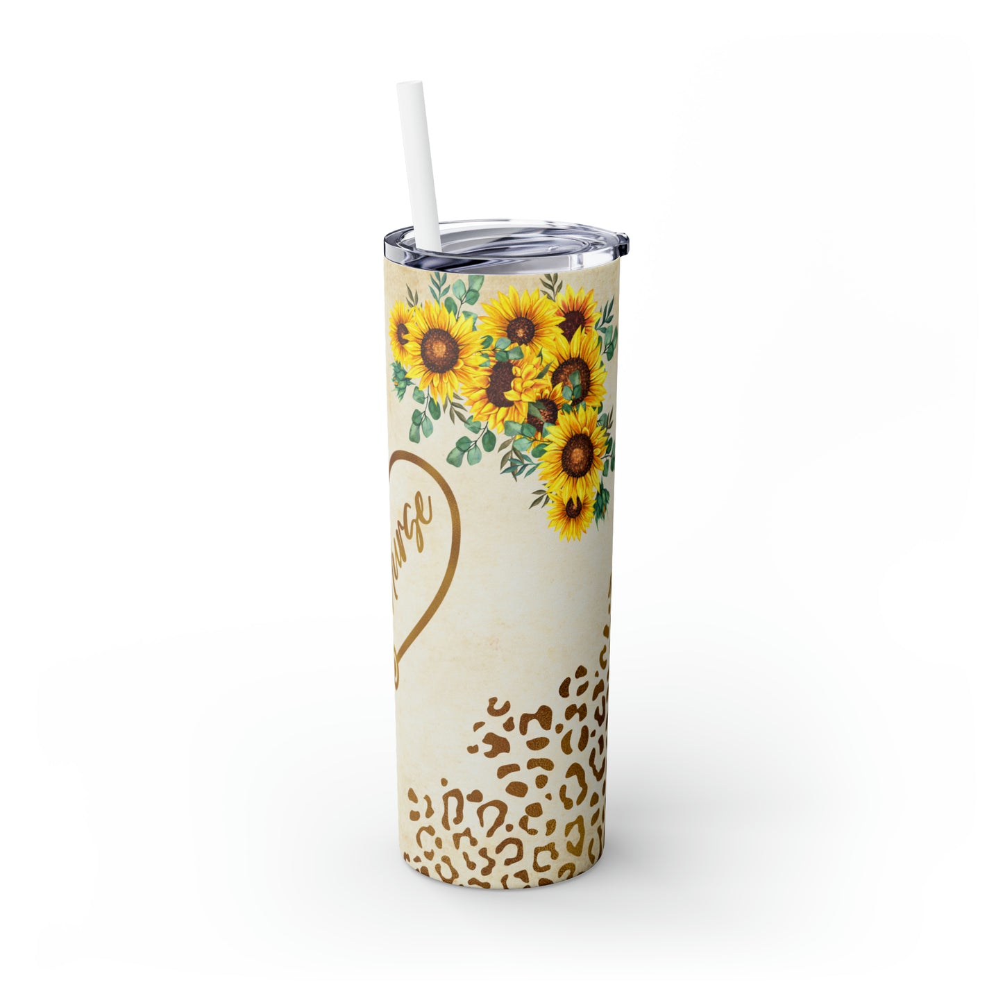 Skinny Tumbler with Straw, 20oz, Nurse