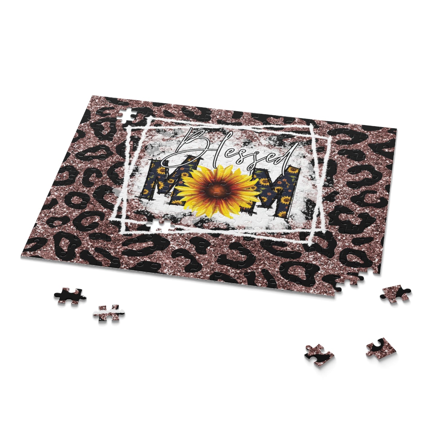 Personalised/Non-Personalised Puzzle, Sunflower, Mum, Mom (120, 252, 500-Piece)