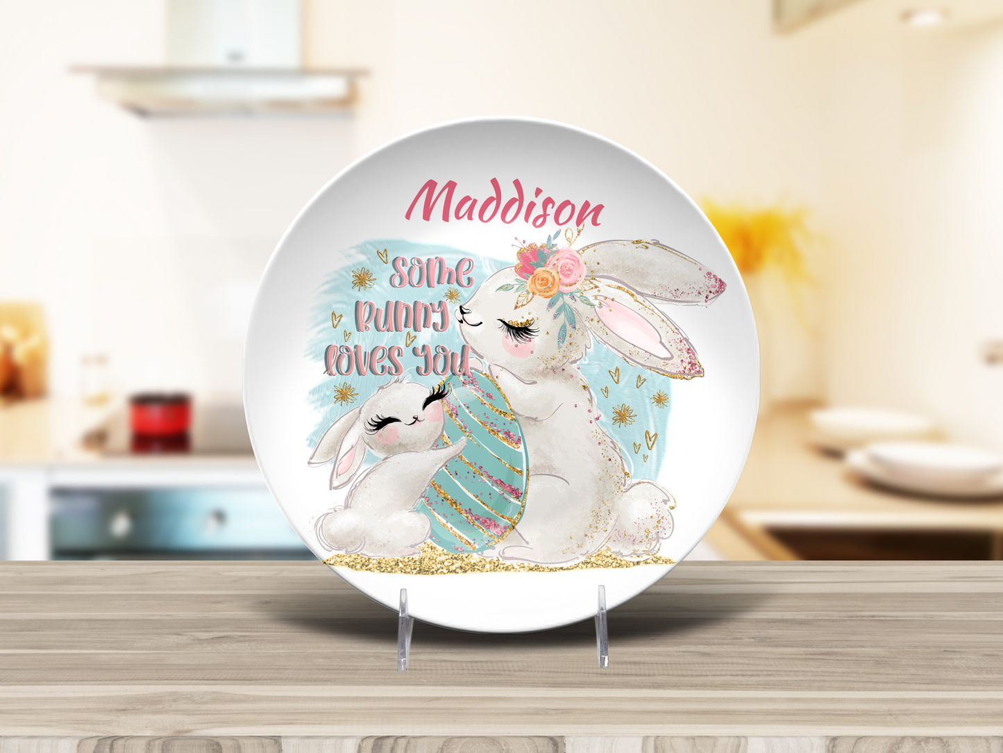 Some Bunny Personalised Easter Plate