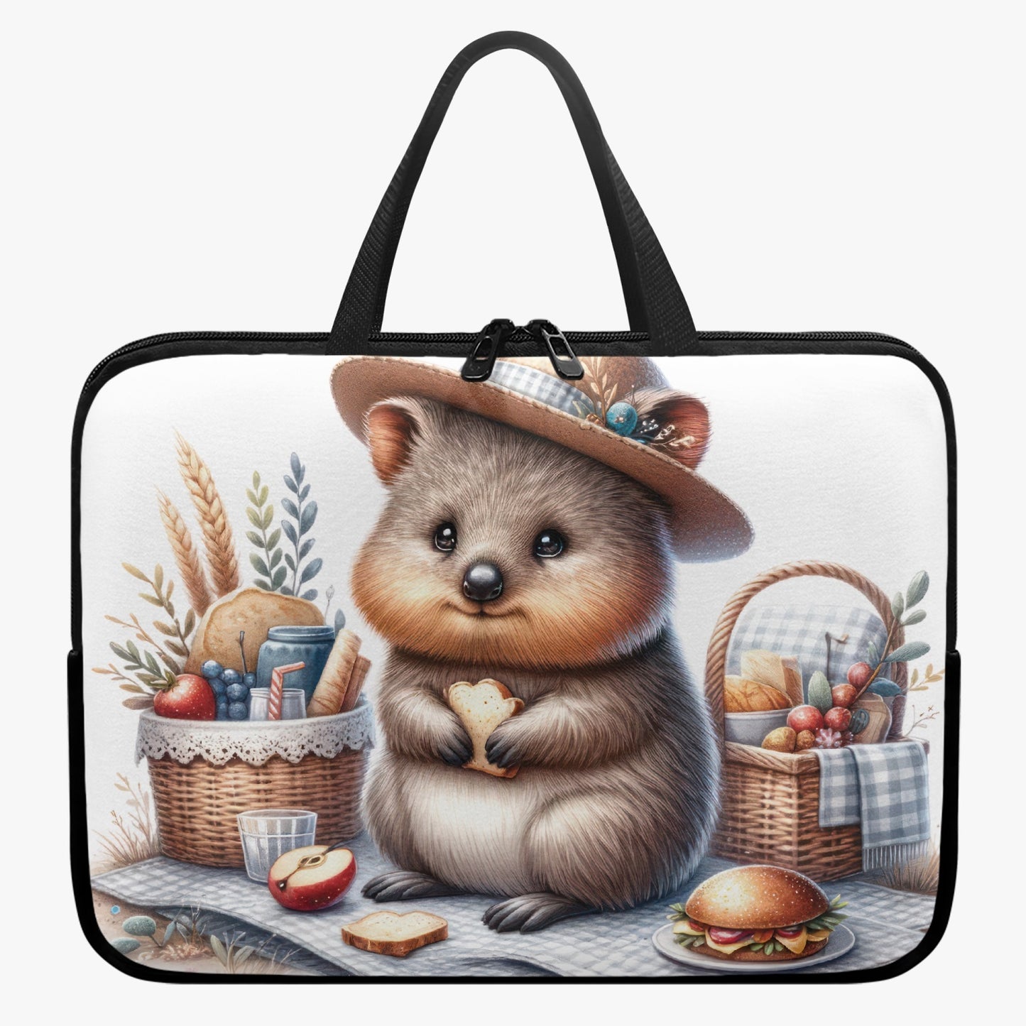 Laptop Sleeve with Handles - Australian Animals - Quokka