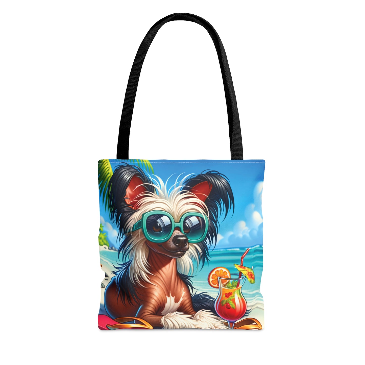 Tote Bag, Dog on Beach, Chinese Crested, Tote bag, awd-1206