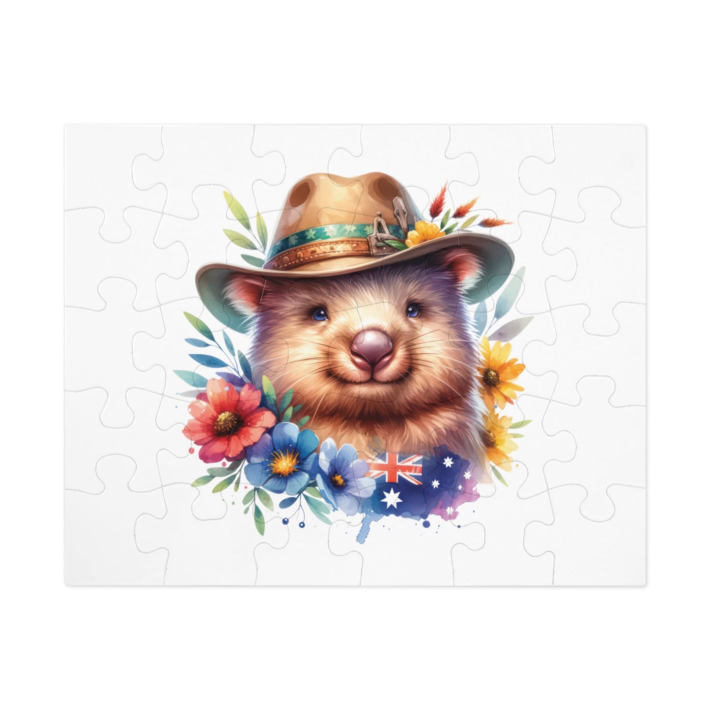 Jigsaw Puzzle in Tin, Australian Animals, Wombat, Personalised/Non-Personalised, awd-1320 (30, 110, 252, 500,1000-Piece)