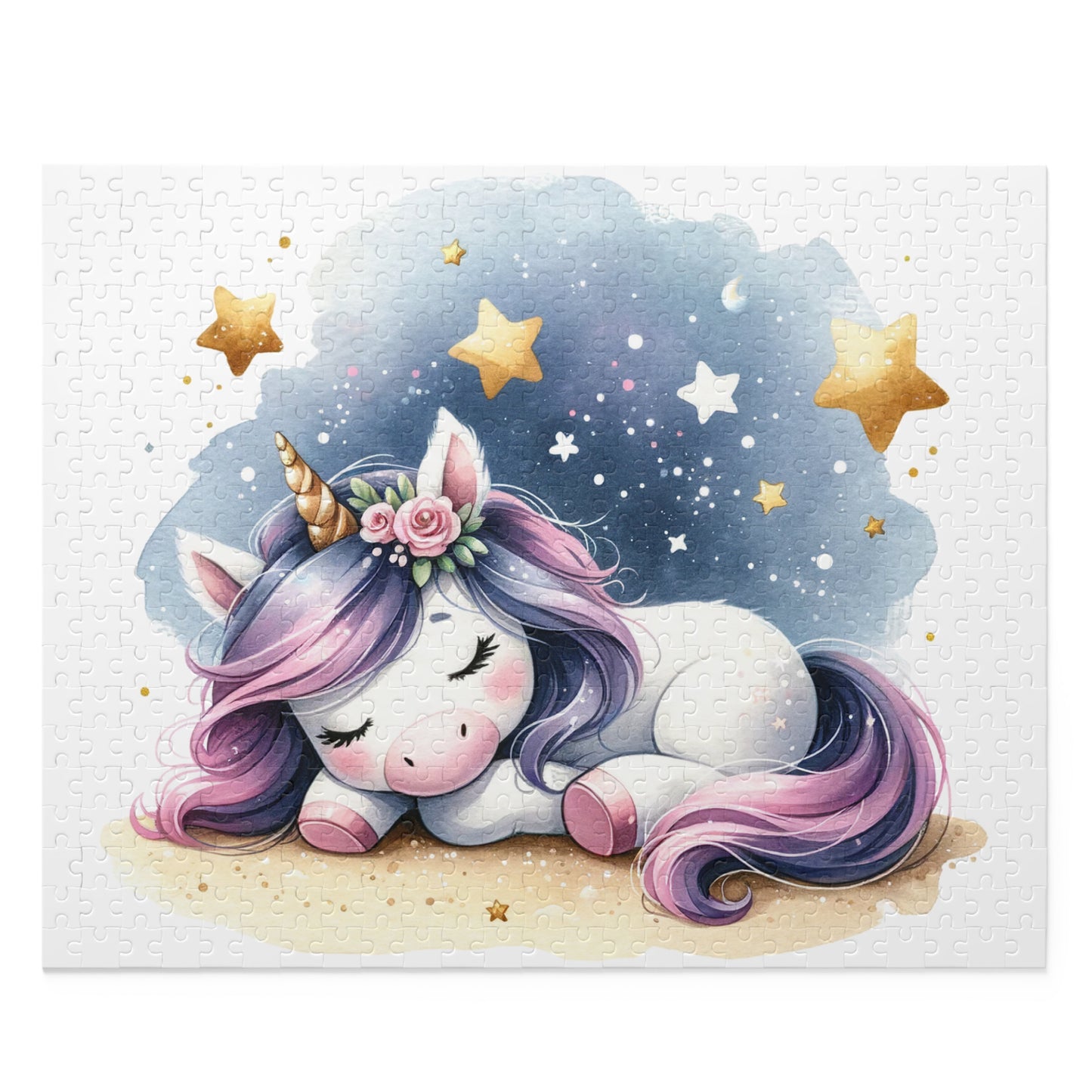 Personalised/Non-Personalised Puzzle, Unicorn (120, 252, 500-Piece)