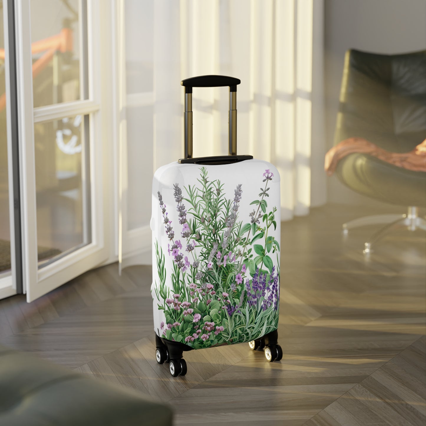 Luggage Cover, Floral, Lavender, awd-3039