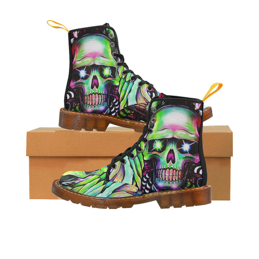 Green skull Martin Boots For Women Model 1203H