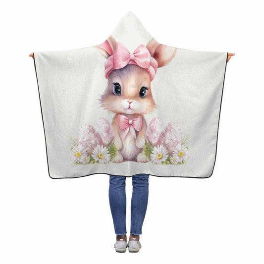 Easter Bunny Awd1343  Hooded Blanket 60"x50"