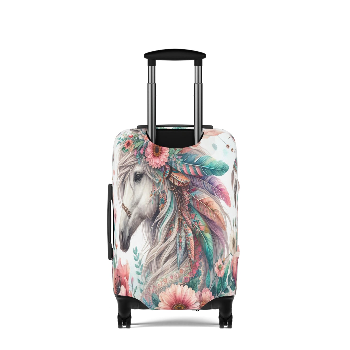 Luggage Cover, Country and Western, Boho Floral Horse, awd-1734