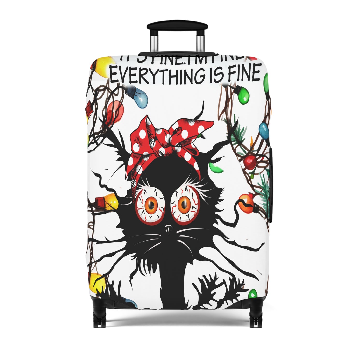 Luggage Cover, Cat I'm Fine everything is fine, awd-1164