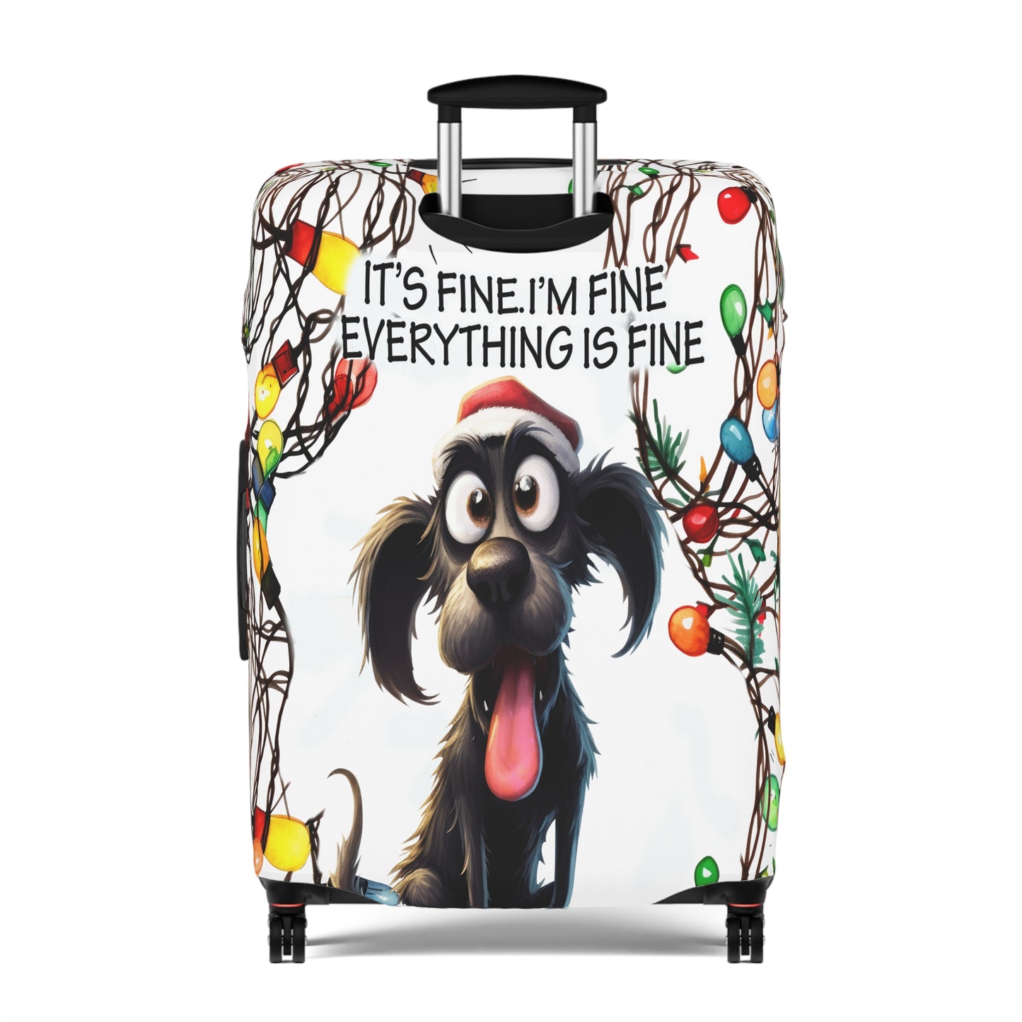 Luggage Cover, Dog I'm Fine everything is fine, awd-1163