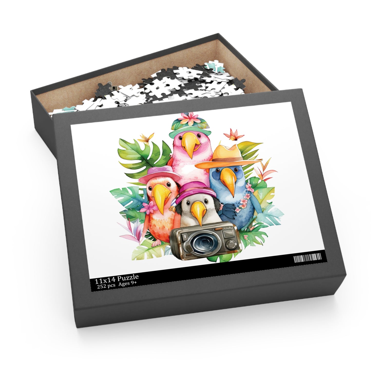 Personalised/Non-Personalised Puzzle, Tropical Parrot (120, 252, 500-Piece)