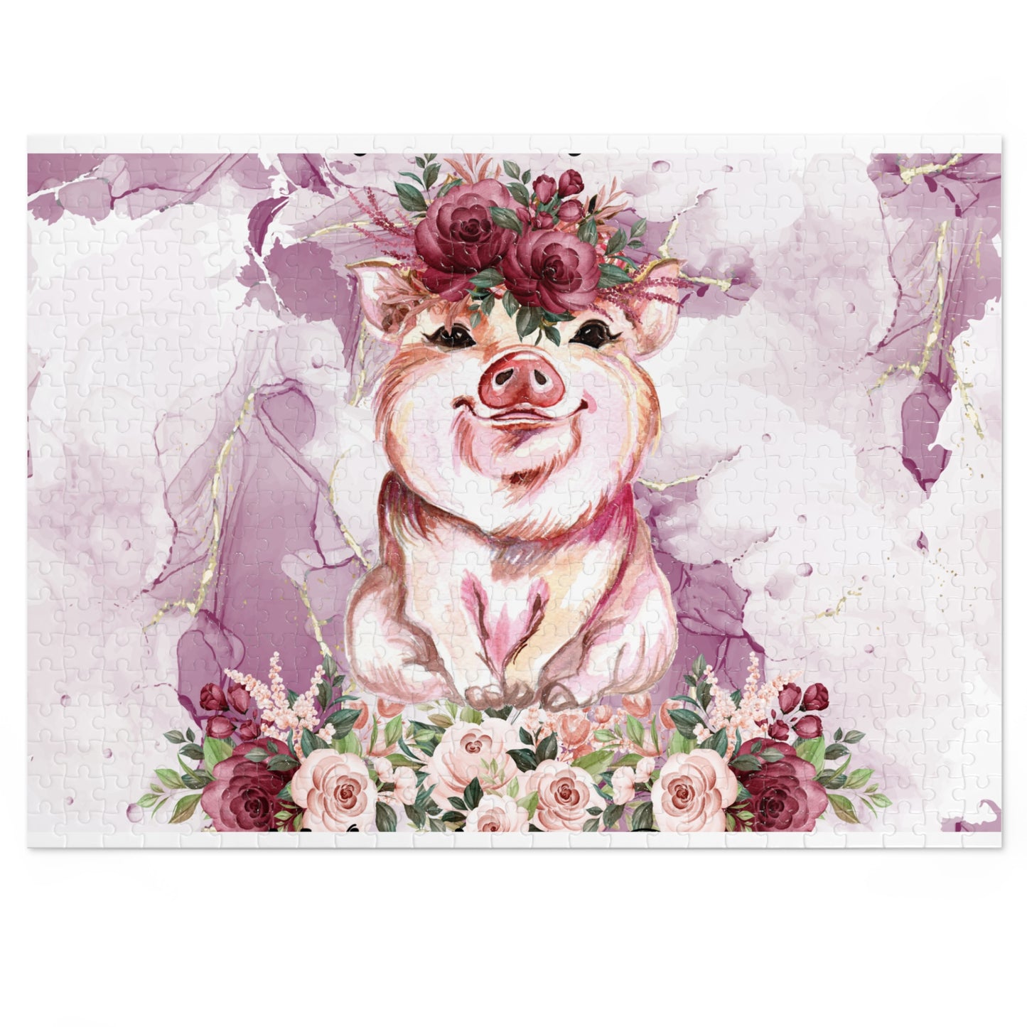 Jigsaw Puzzle, Pig, Personalised/Non-Personalised (30, 110, 252, 500,1000-Piece)