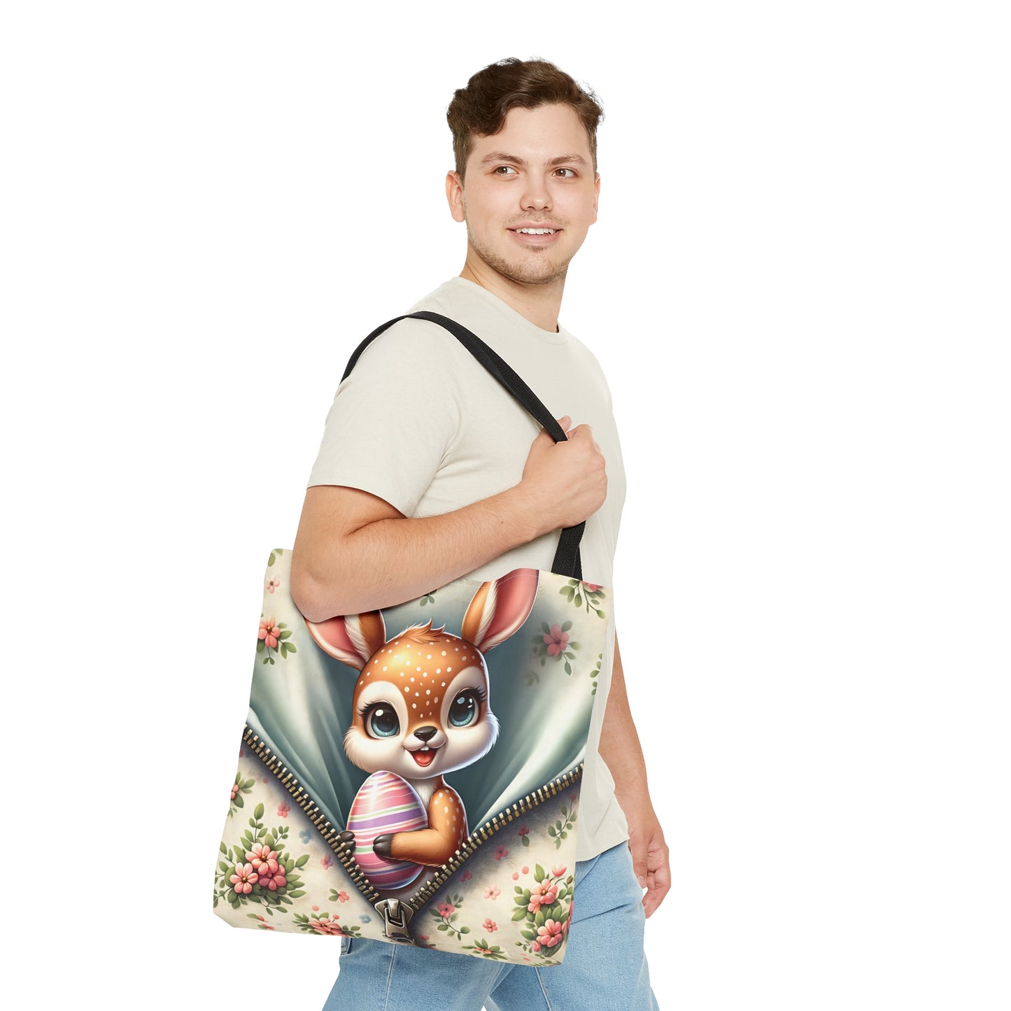 Tote Bag, Easter, Cute Deer, Personalised/Non-Personalised Tote bag