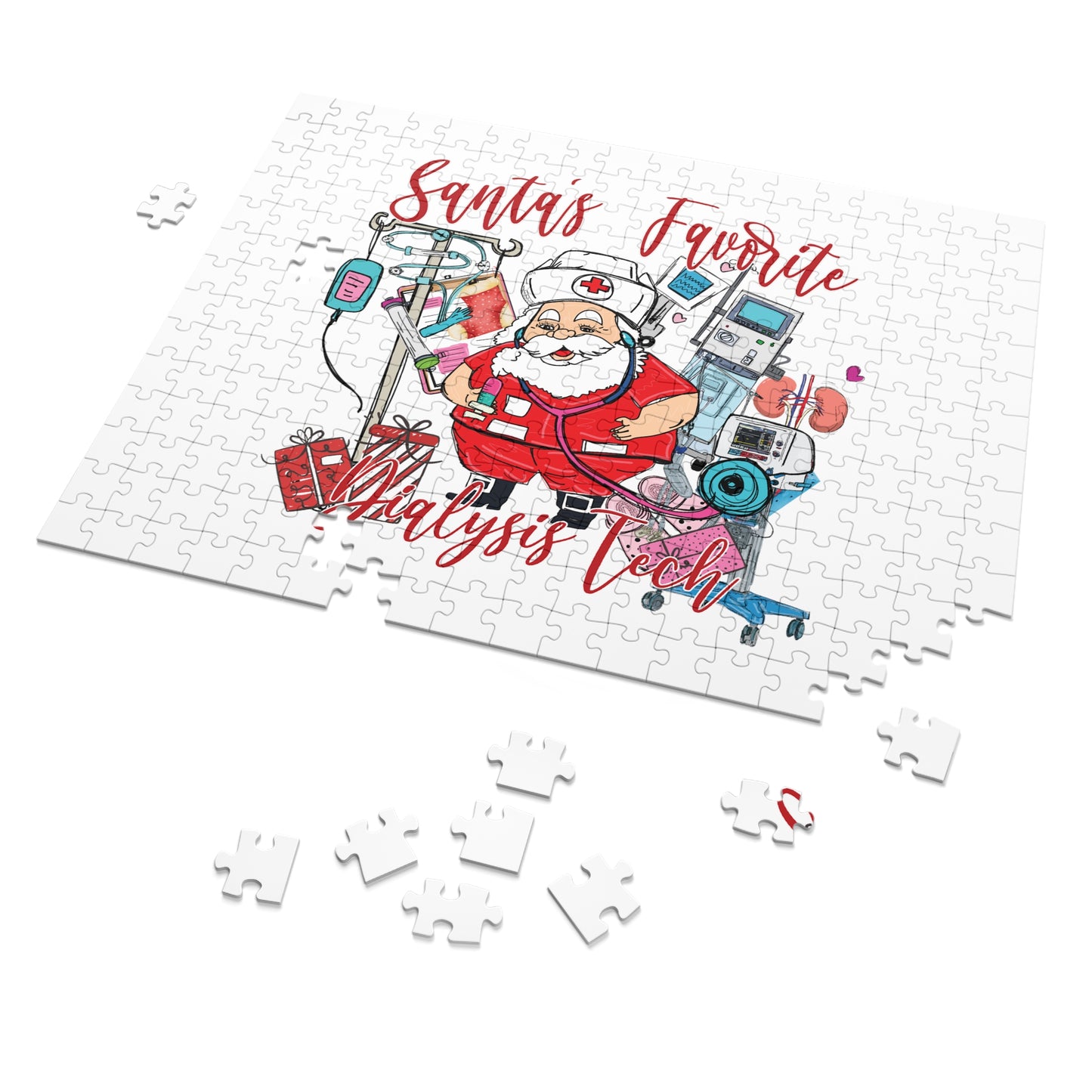 Jigsaw Puzzle, Santa's Favorite Dialysis Tech, Personalised/Non-Personalised (30, 110, 252, 500,1000-Piece)