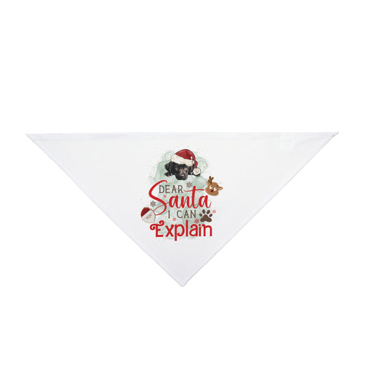 Bandana, Dear Santa I can Explain, Christmas Pet Bandana