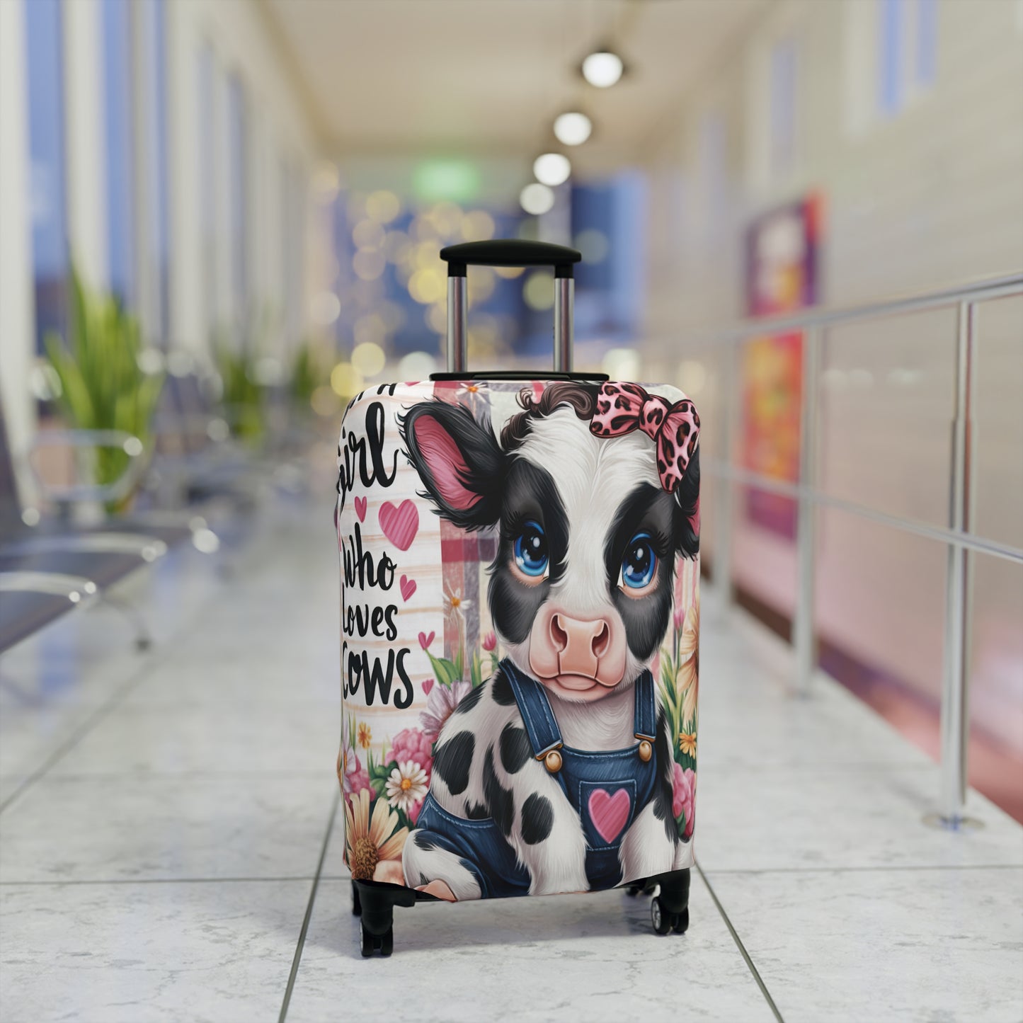 Luggage Cover, Just a Girl who Loves Cows, awd-3089