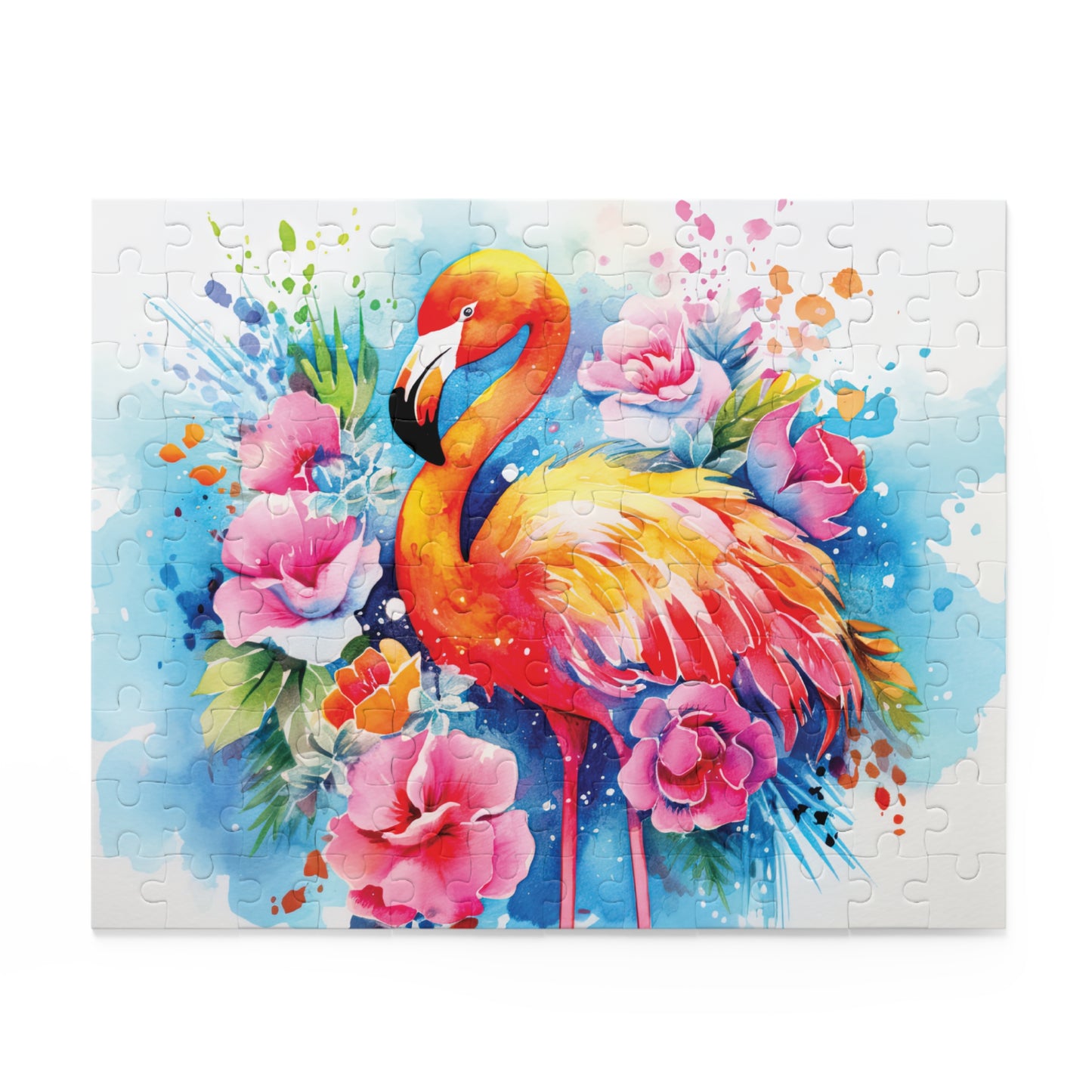 Personalised/Non-Personalised Puzzle, Flamingo (120, 252, 500-Piece)