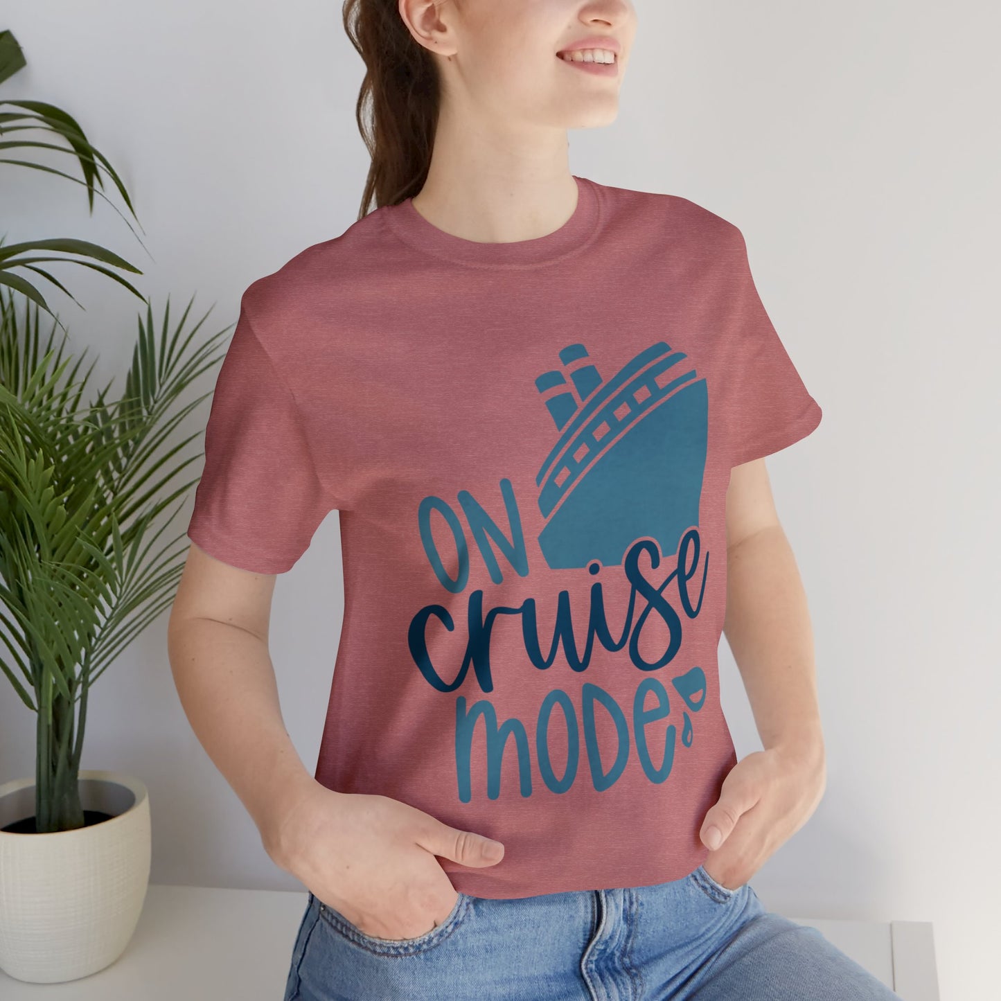 Unisex Adults Jersey Short Sleeve Tee, Cruise Tee, Cruise Mode, 100% Cotton, Light Fabric 142 g/m²