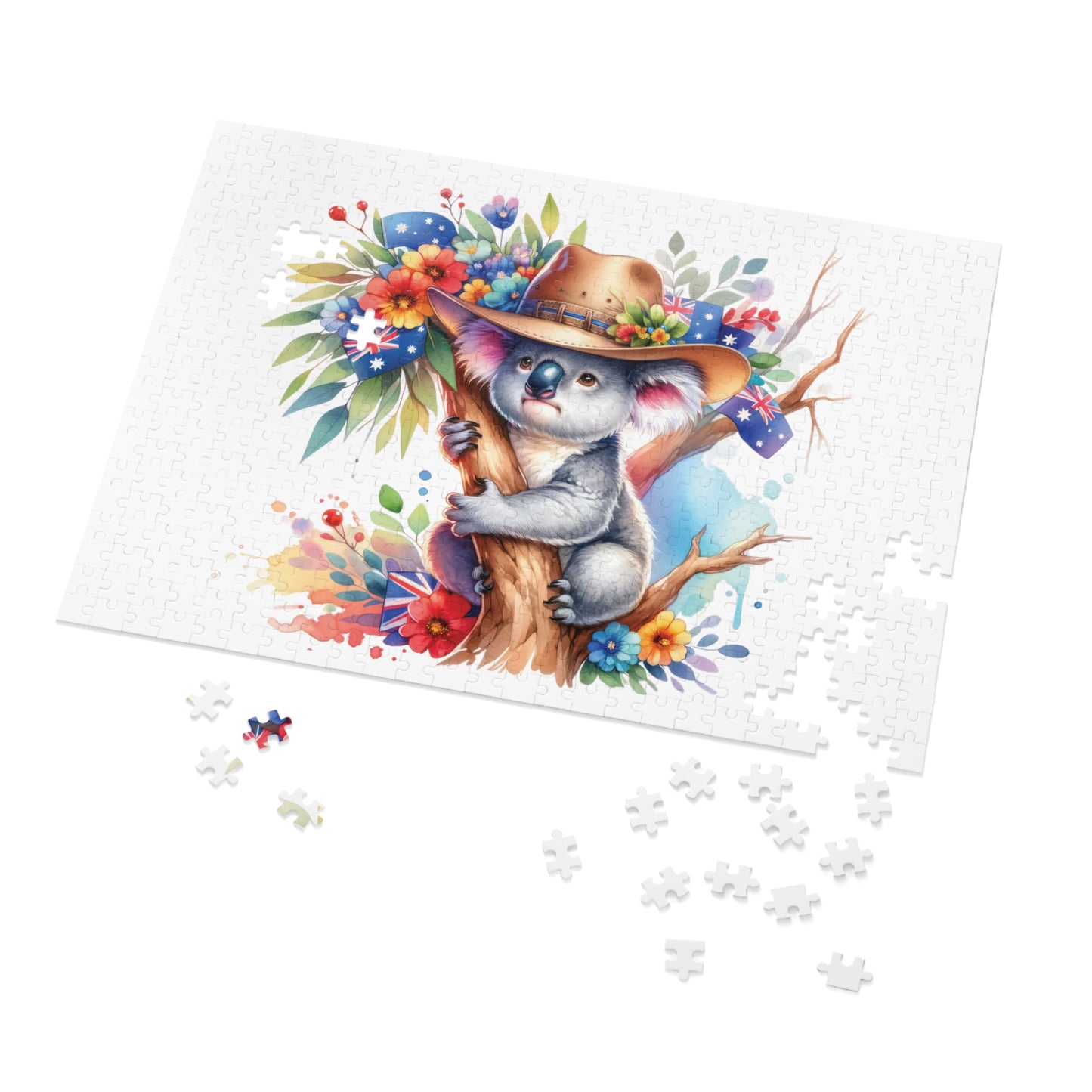 Jigsaw Puzzle in Tin, Australian Animals, Koala, Personalised/Non-Personalised, awd-1317 (30, 110, 252, 500,1000-Piece)