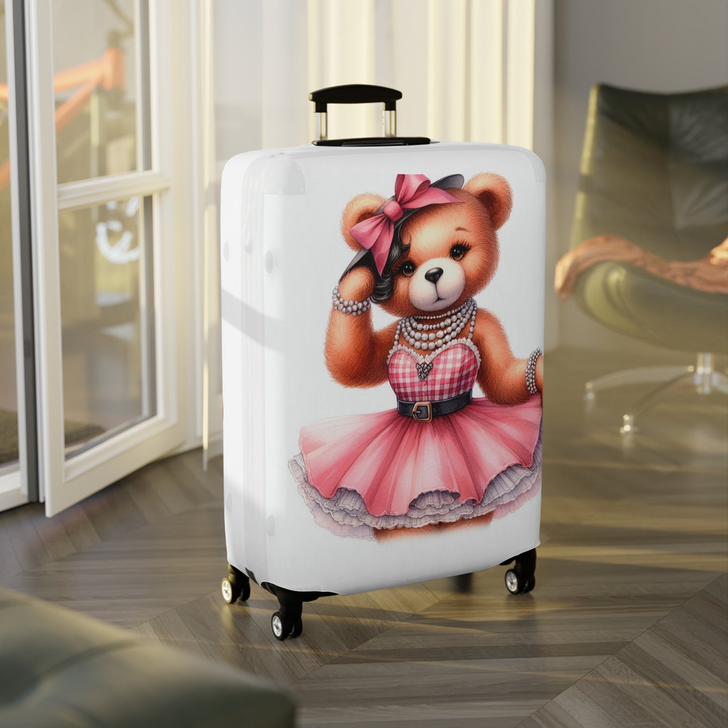 Luggage Cover, Rockabilly, Teddy Bear, awd-4033