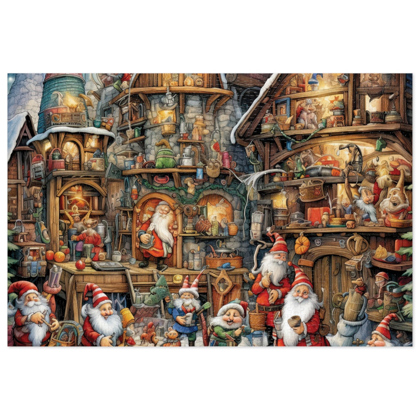 Jigsaw Puzzle, Santa's Workshop, Personalised/Non-Personalised (30, 110, 252, 500,1000-Piece)