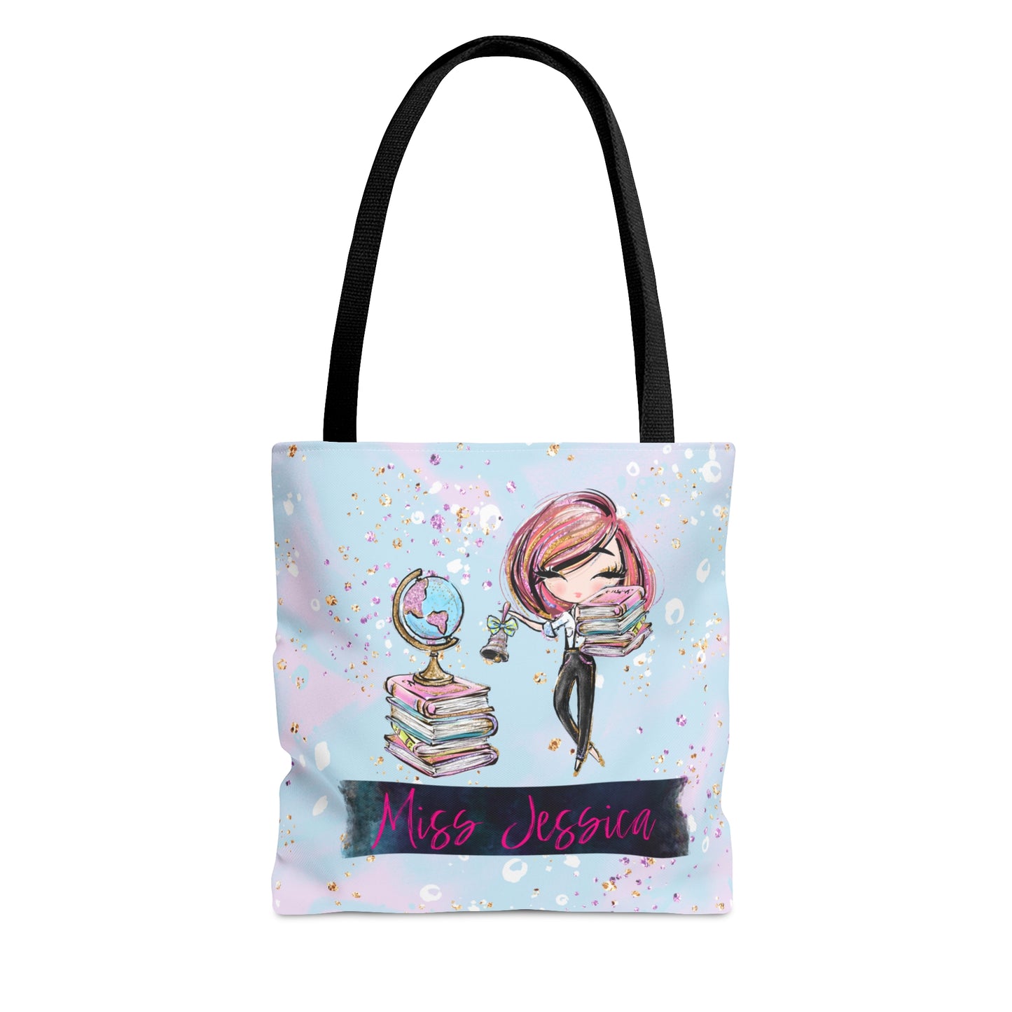 Teacher Books and Bell Tote Bag