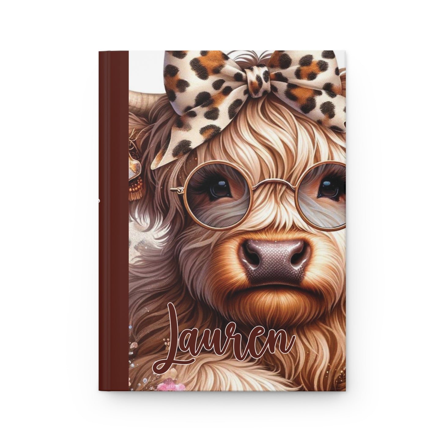 Personalised Hardcover Journal Matte, Highland Cow, awd-1410