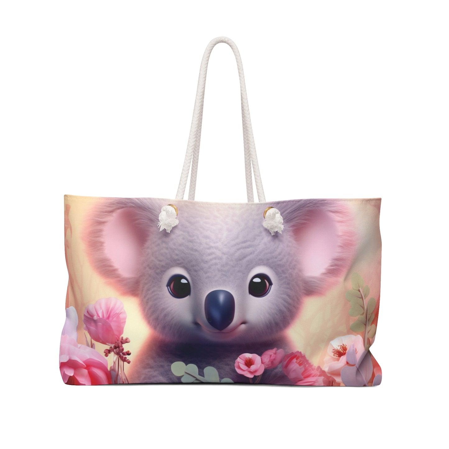 Personalised/Non-Personalised Weekender Bag, Koala, Large Weekender Bag, Beach Bag, Book Bag