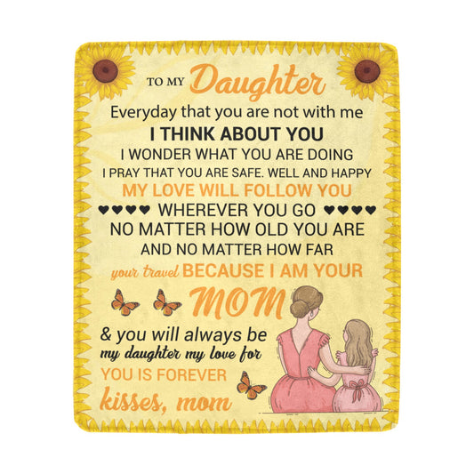 To My Daughter Ultra-Soft Micro Fleece Blanket 50"x60" (Thick)