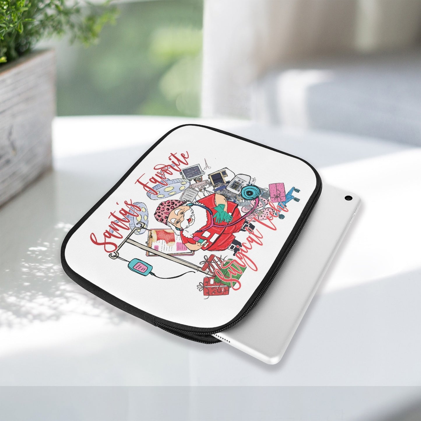 Tablet Sleeve - Santa's Favorite Surgical Tech, awd-545