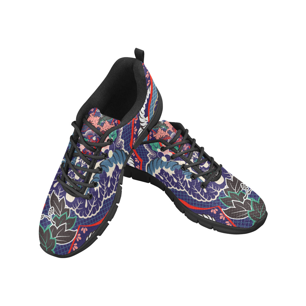 indian seamless pattern Women's Breathable Running Shoes (Model 055)