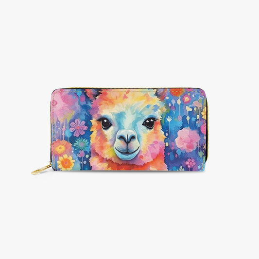 Long Type Zipper Purse Llama