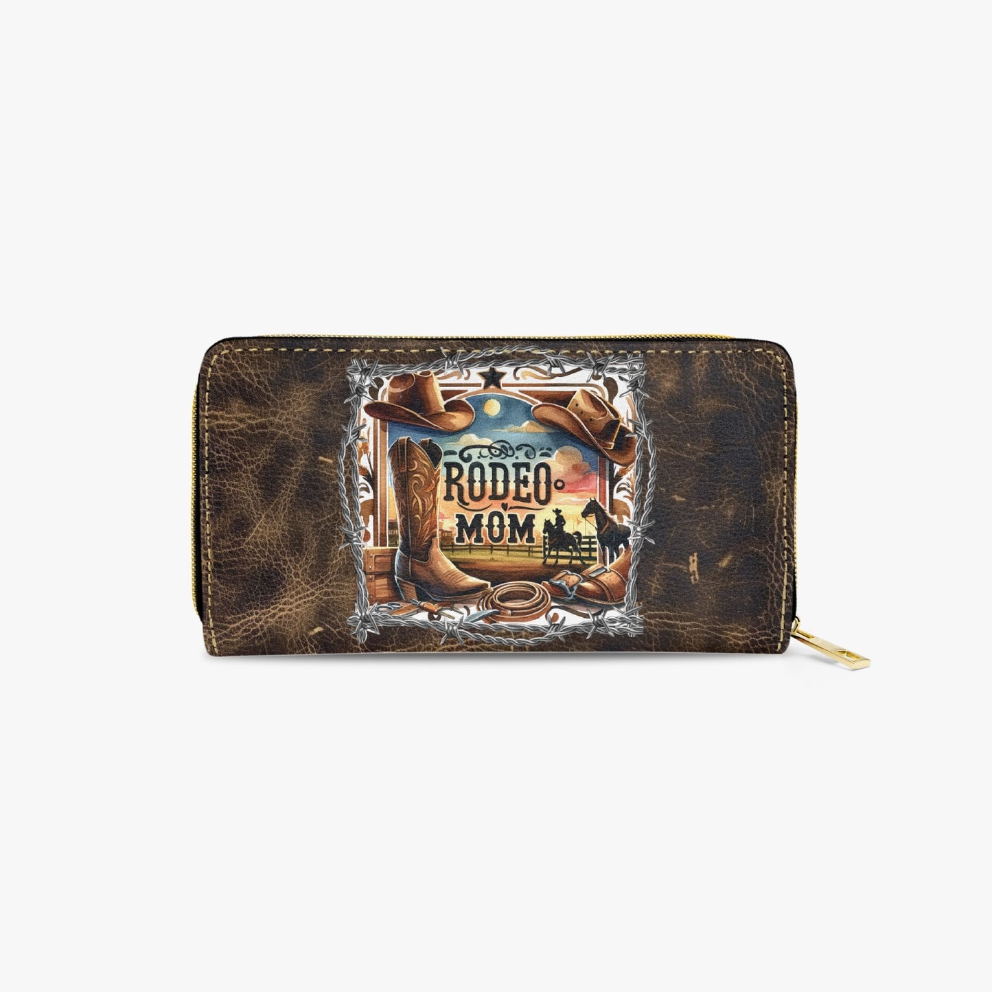 Long Type Zipper Purse, Rodeo Mum, Awd-611