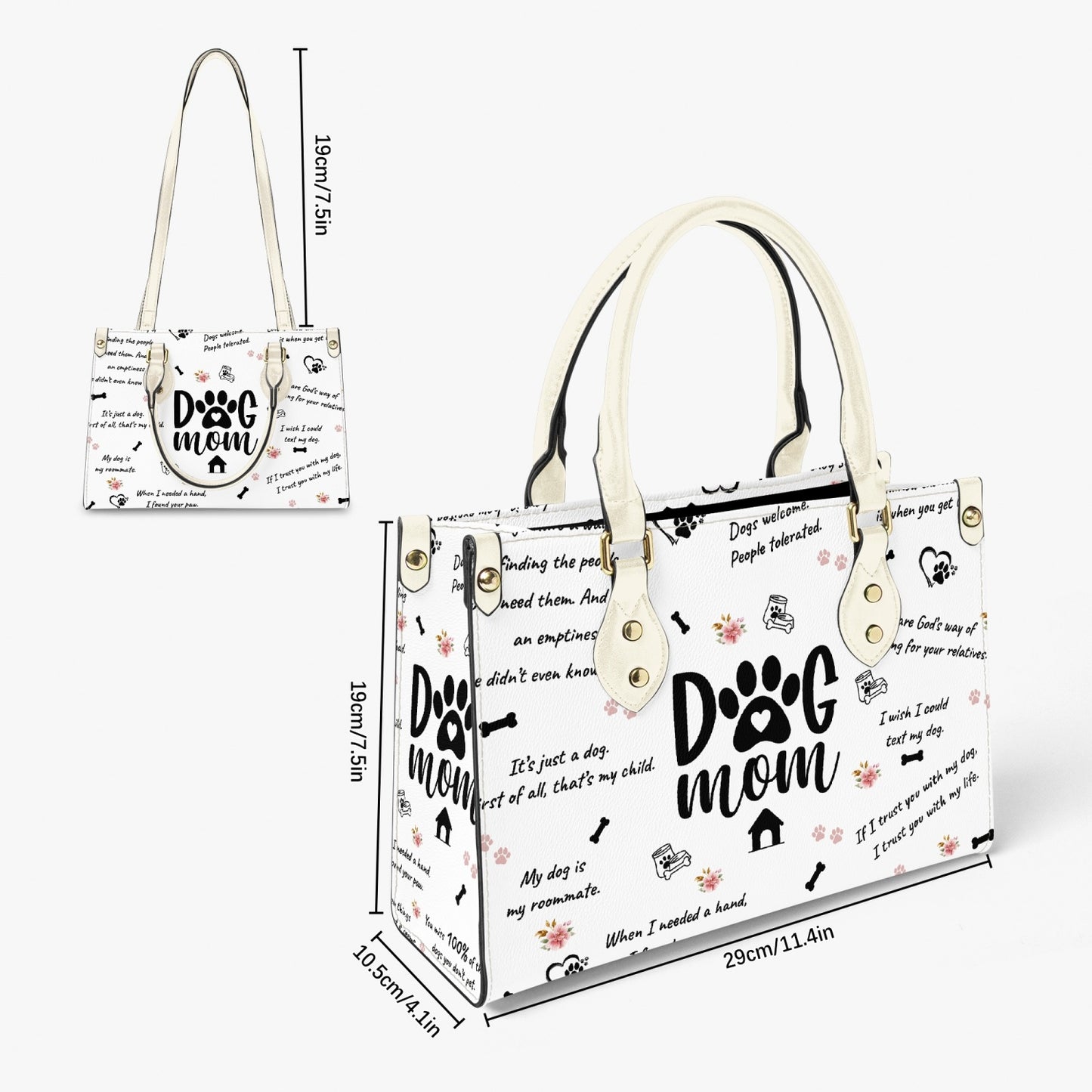 Women's Tote Bag - Long Strap - Dog Mom