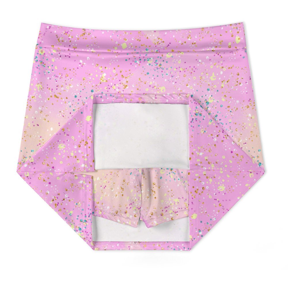 Pink Splash A-Line Skirt with Pocket Light proof trouser skirt