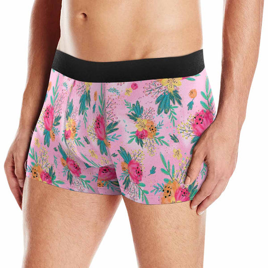 Australian Floral Pink AUS Men's Boxer Briefs (Made In AUS)