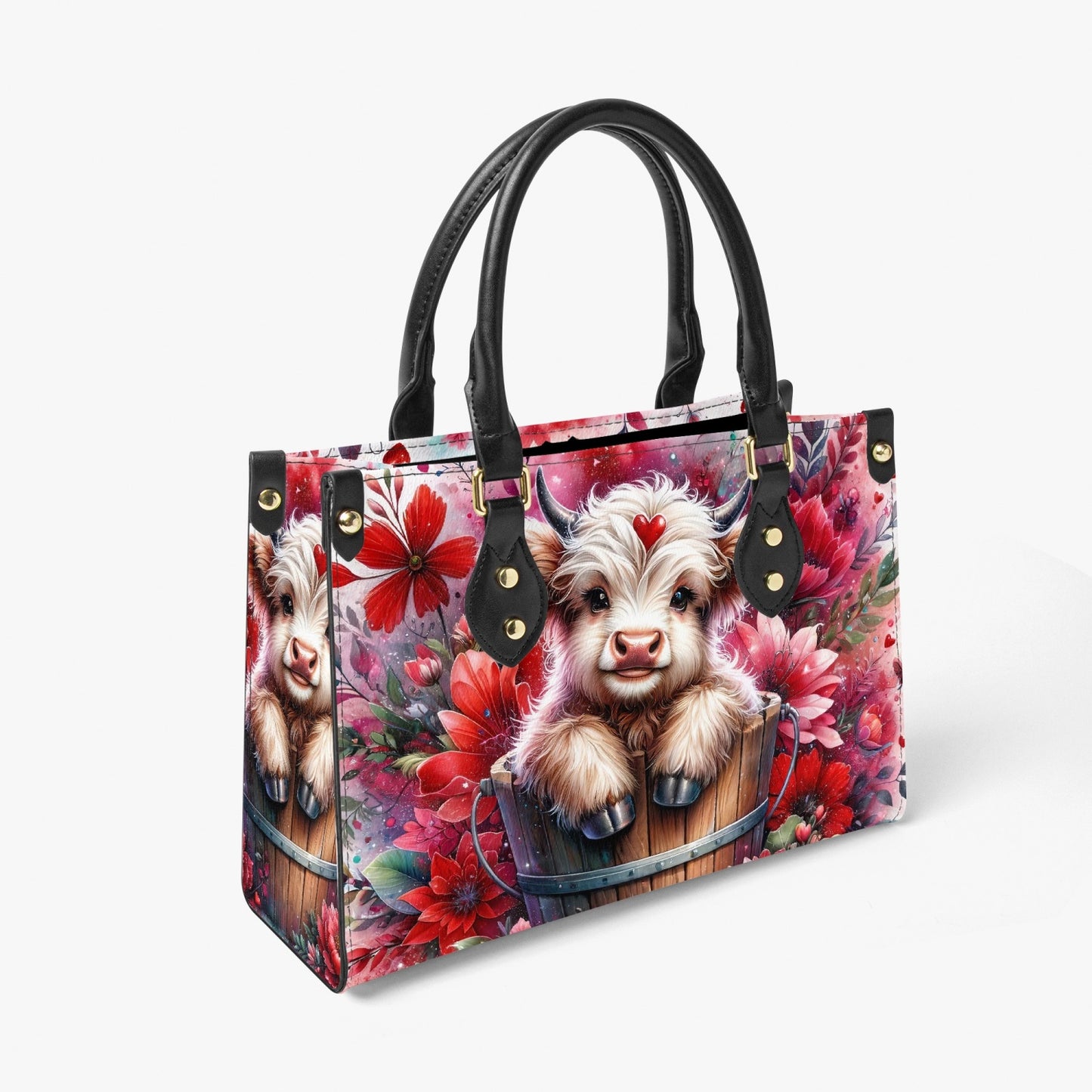 Women's Tote Bag - Long Strap - Highland Cow