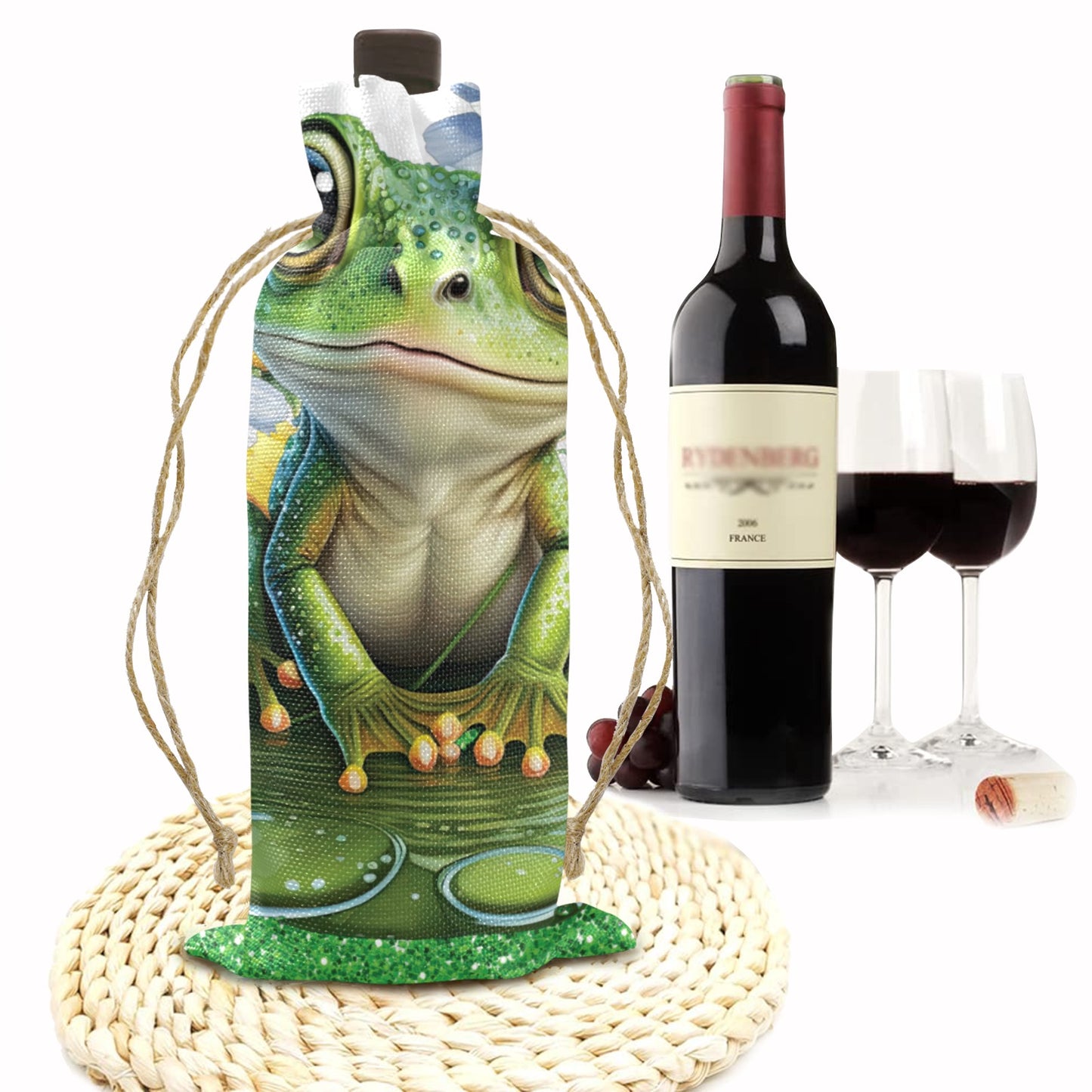 Frog awd1354 Linen Wine Bottle Bag