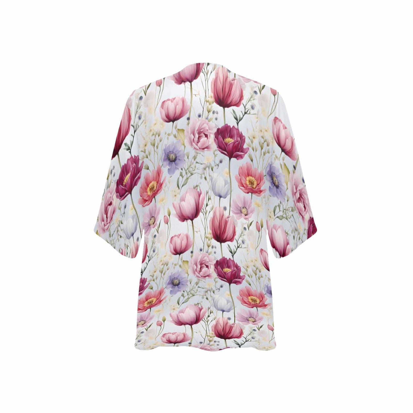 Wildflowers Women's Kimono Chiffon Cover Up