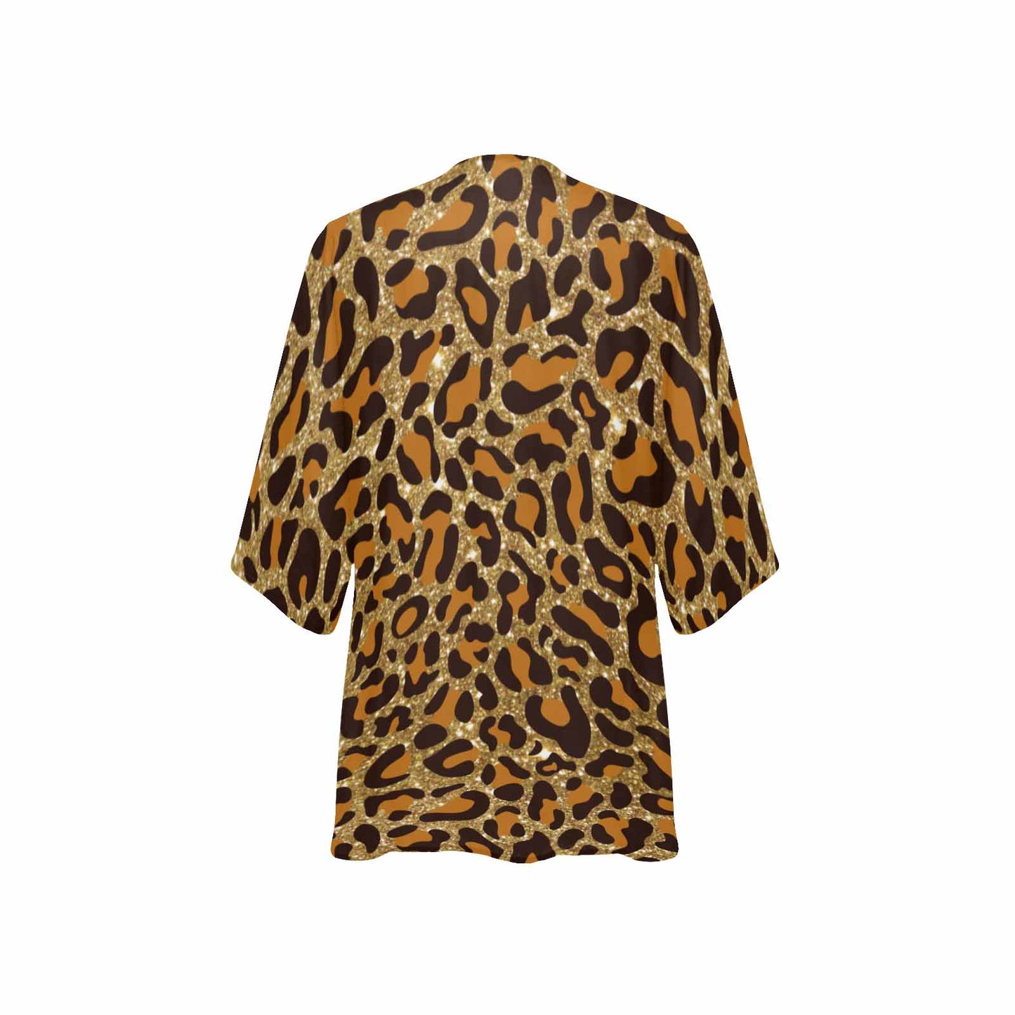 Animal print 5  Women's Kimono Chiffon Cover Up