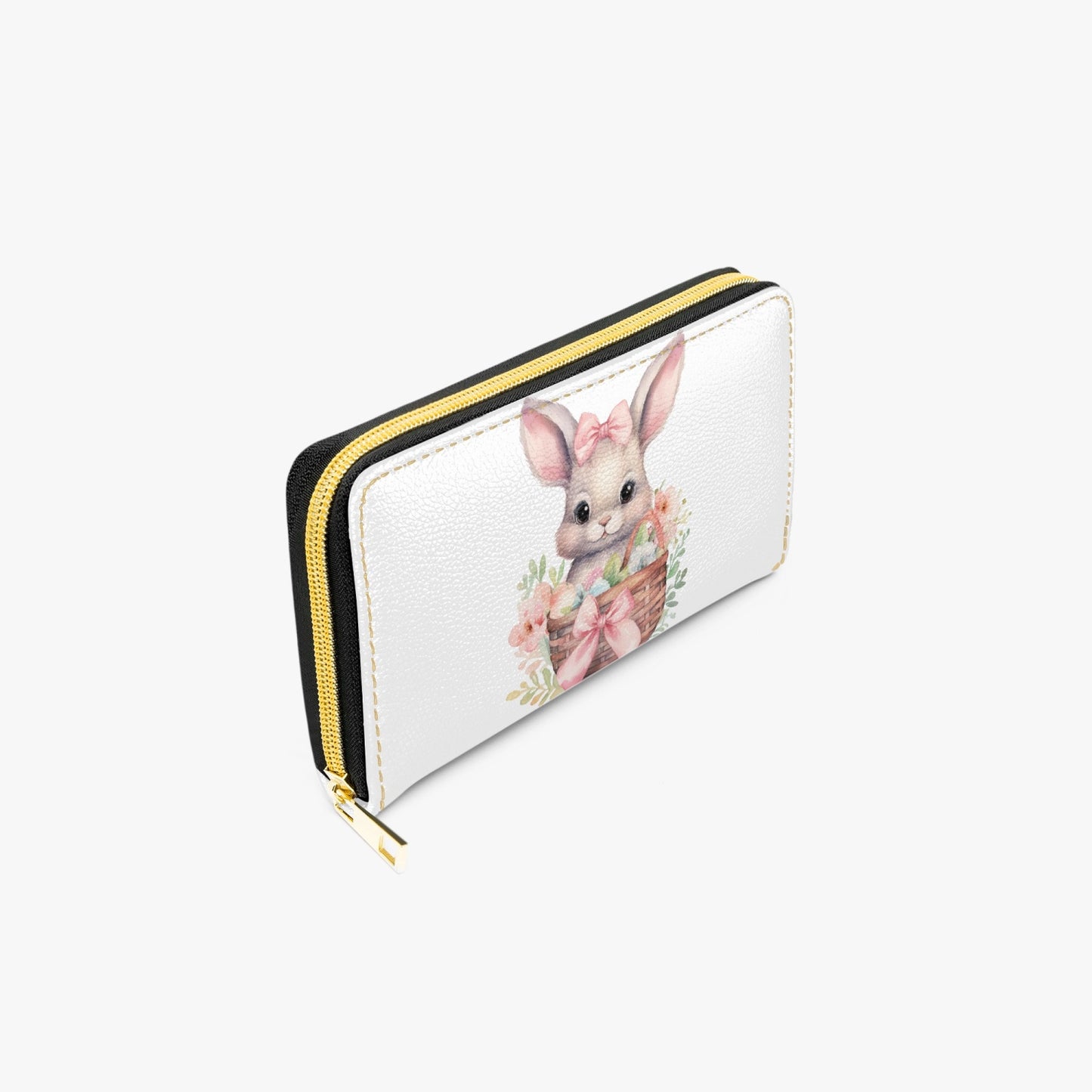 Long Type Zipper Purse, Easter, Rabbit, awd-1346