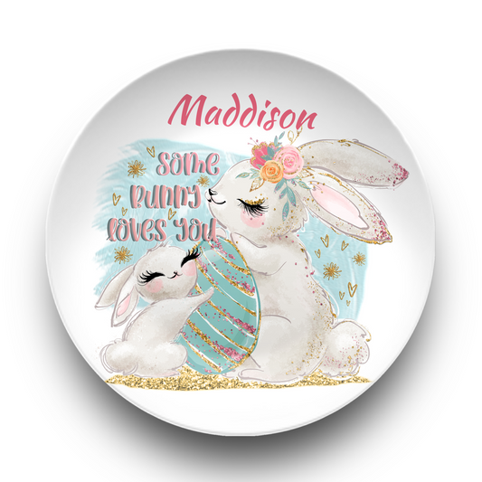 Some Bunny Personalised Easter Plate