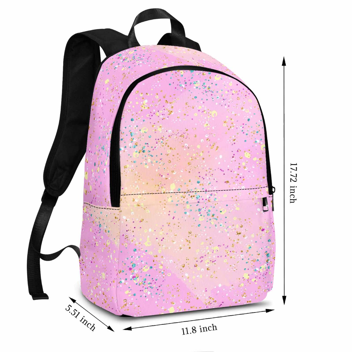 Pink Splash Adult Casual Backpack