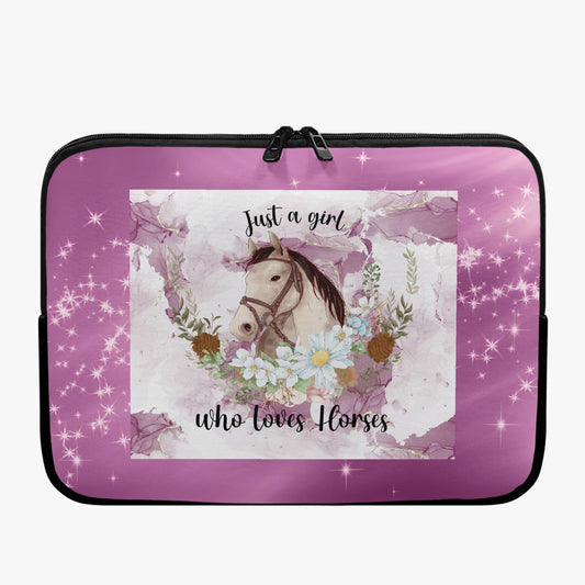 Laptop Sleeve - without handles - Just a Girl Who Loves Horses