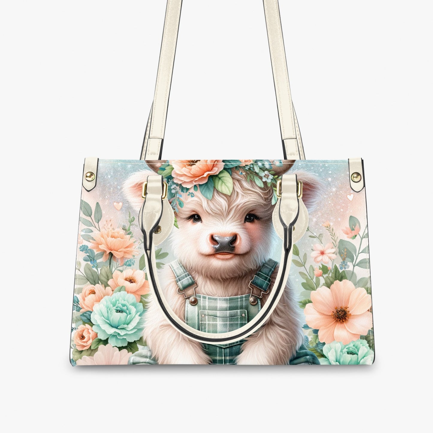 Women's Tote Bag - Long Strap - Highland Cow