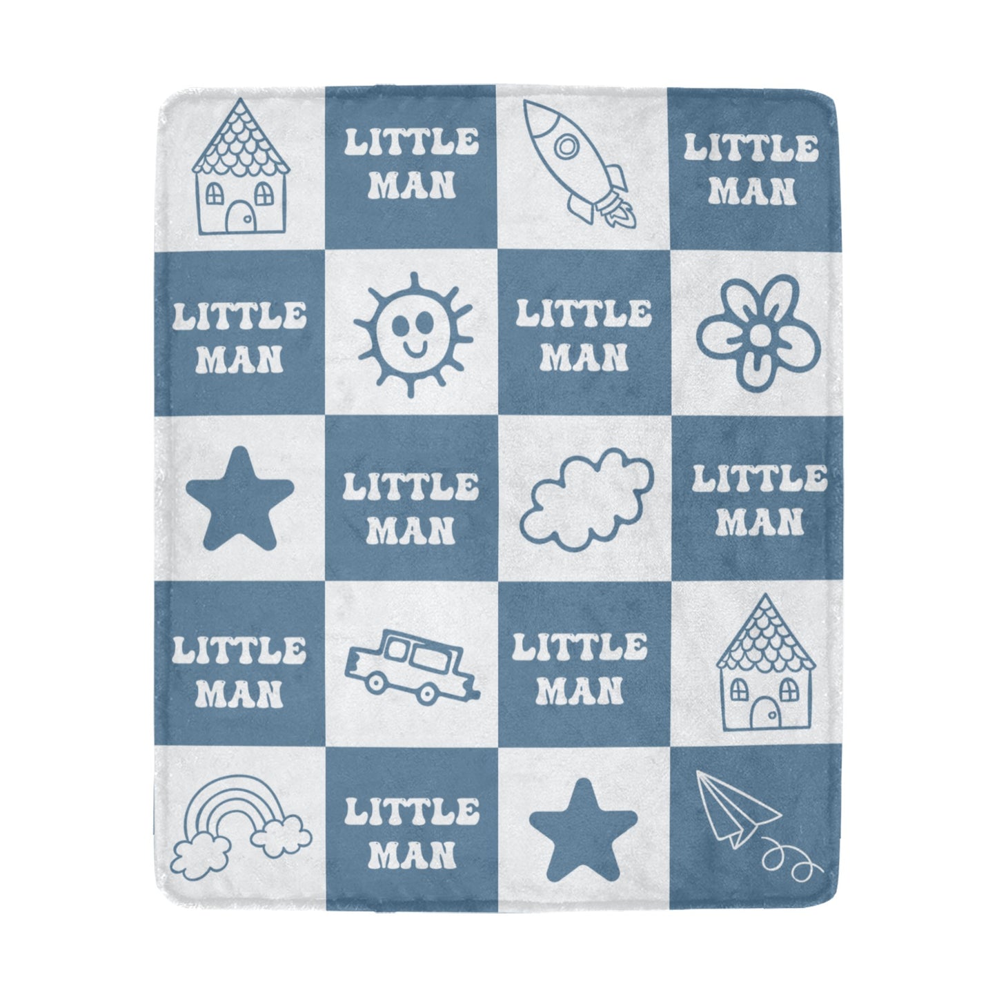 Little Man Ultra-Soft Micro Fleece Blanket 50"x60" (Thick)