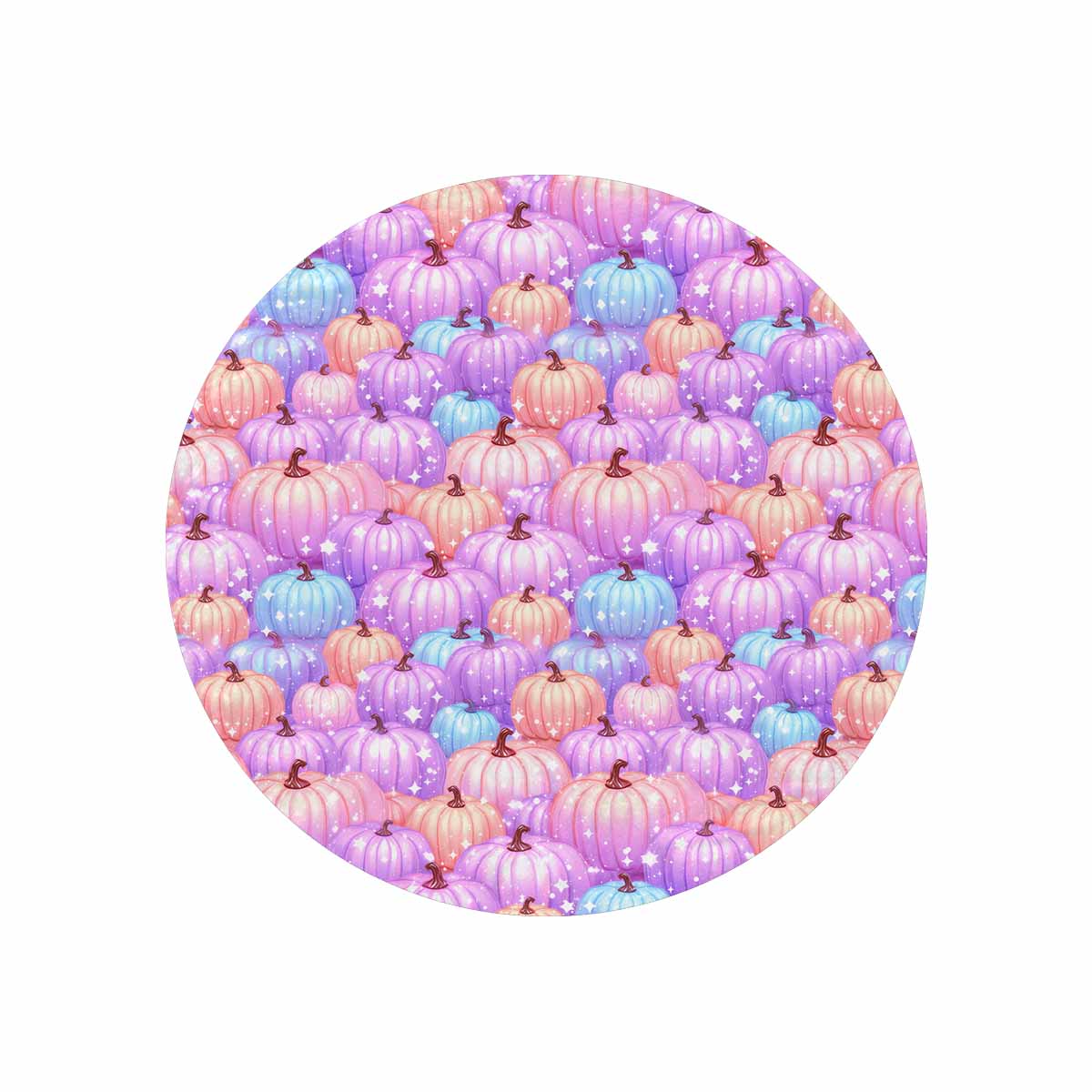 Pastel Pumpkin  Circular Micro Fleece Blanket 60"