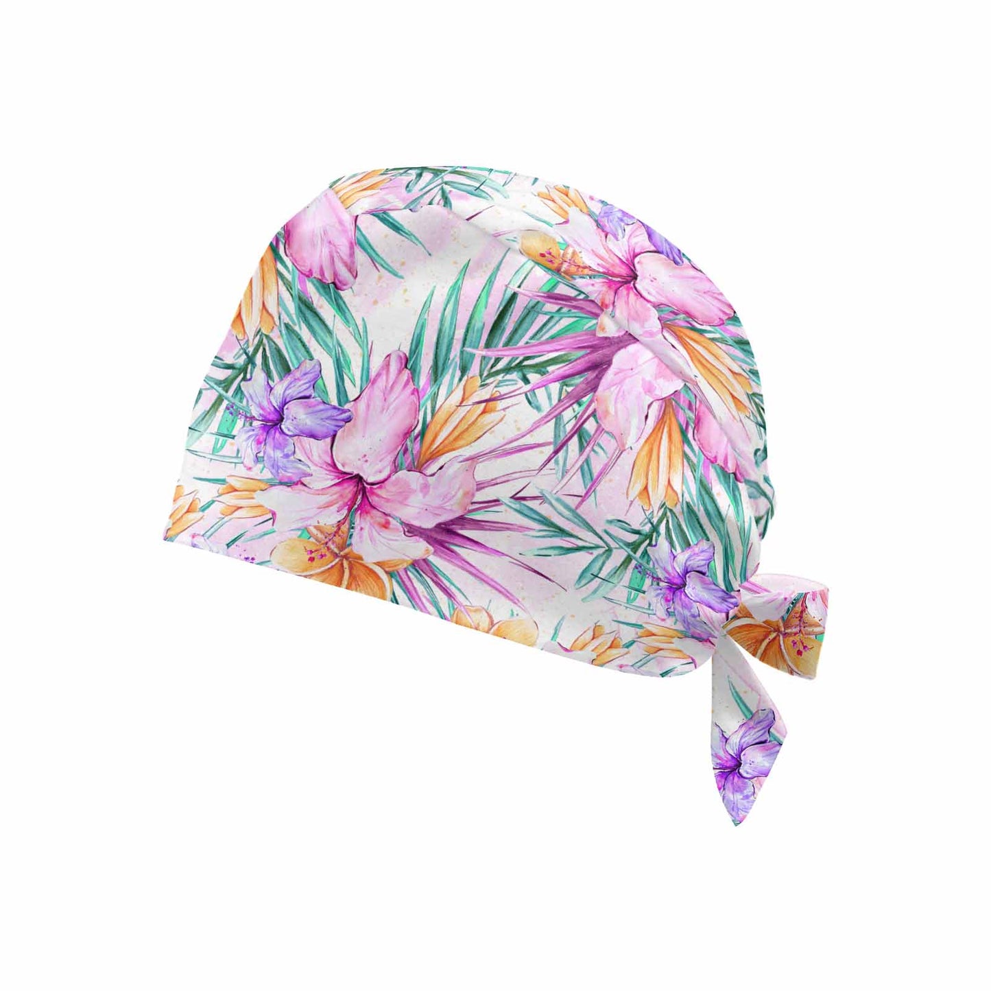 Pink Hibiscus  Scrub Cap